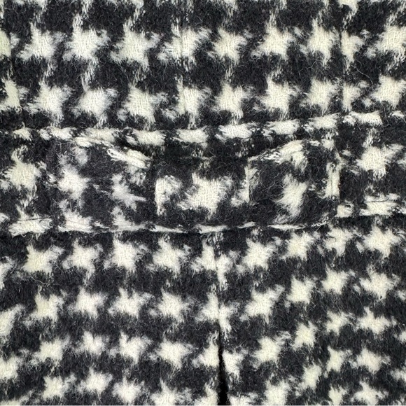 Juicy Couture Wool Mohair Alpaca Black & White Houndstooth Peacoat Size 12 - Picture 11 of 16